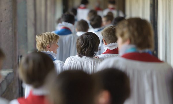 Choristers Recession in the Hereford Cathedral Cloisters
