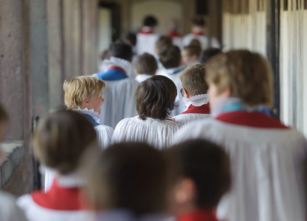 Choristers Recession in the Hereford Cathedral Cloisters