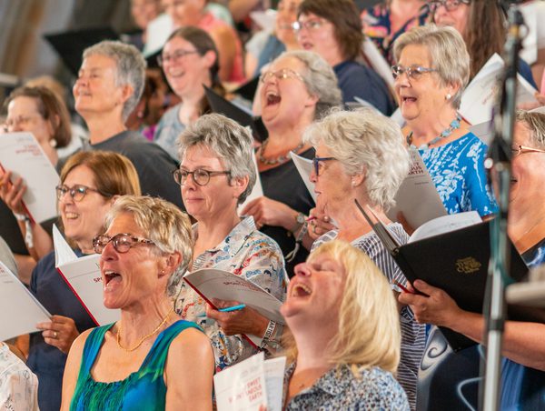 Festival Chorus members during rehearsal
