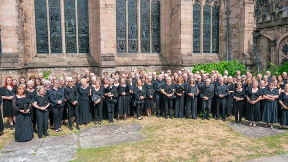 The 2025 Festival Chorus, posed in a large group