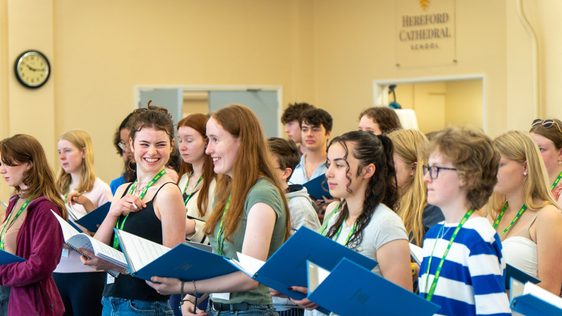 Youth Choir members at a rehearsal