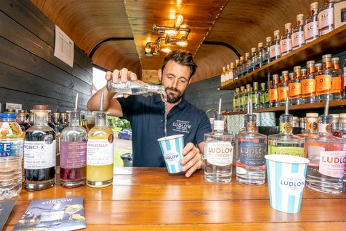 Ludlow Gin serving drinks at the Three Choirs Festival